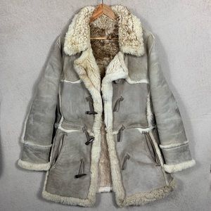 Arctic Shearling Leather & Fur Coat - 1940’s | Size Large